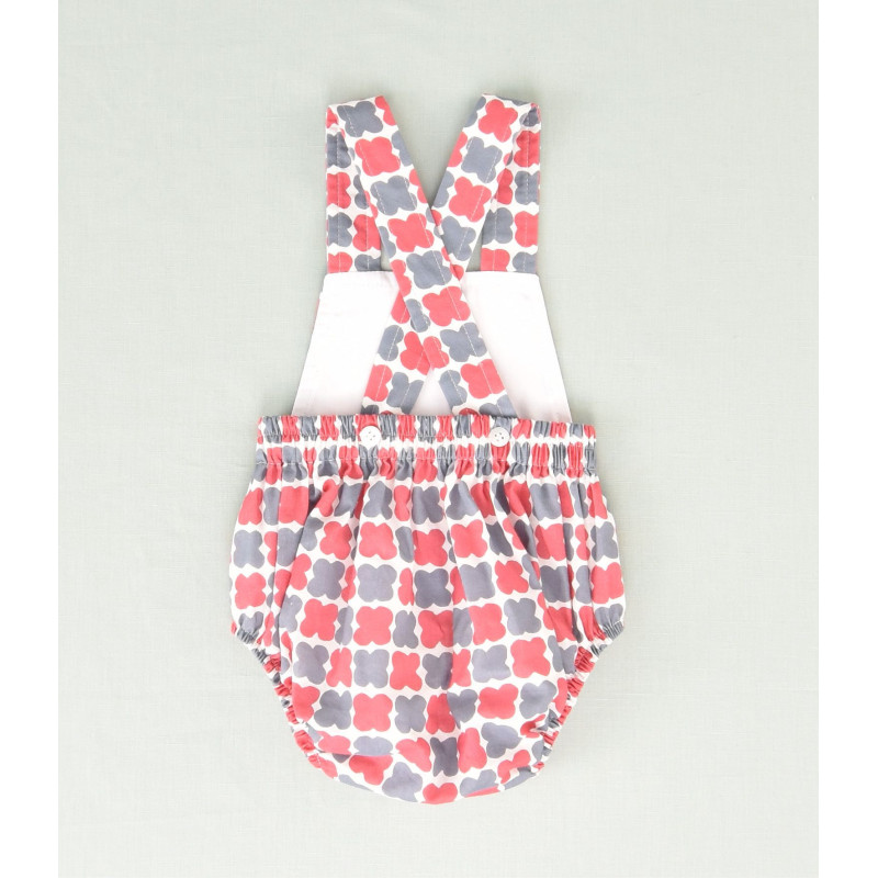 Rana de bebe estampado azul rojo