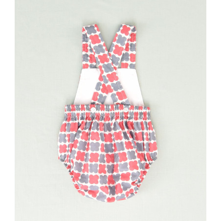 Rana de bebe estampado azul rojo