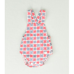 Rana de bebe estampado azul rojo