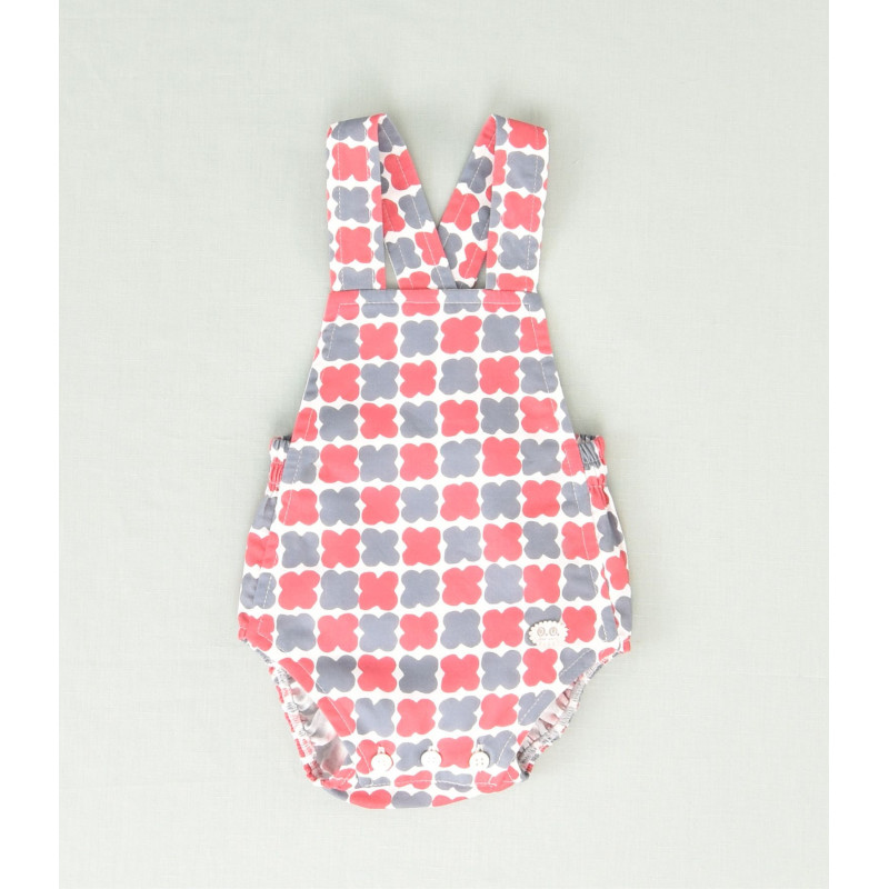Rana de bebe estampado azul rojo