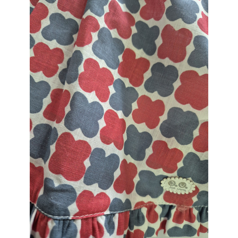 Rana de bebe estampado azul rojo