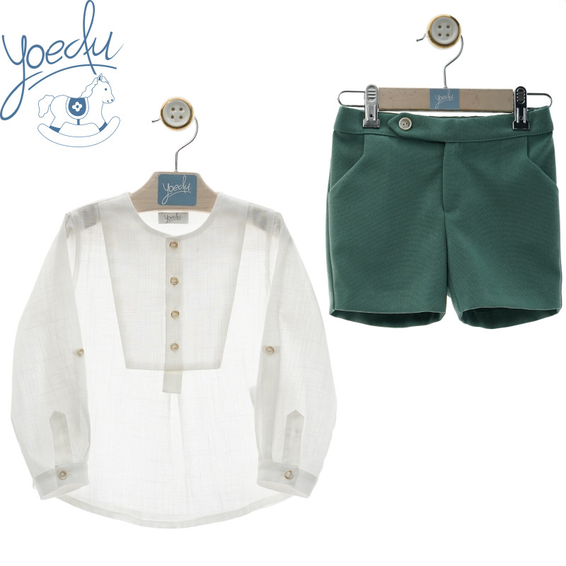 Traje infantil camisa y bermuda Romance