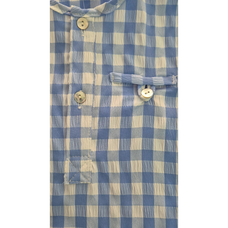 Camisa de niño infantil bambula vichy