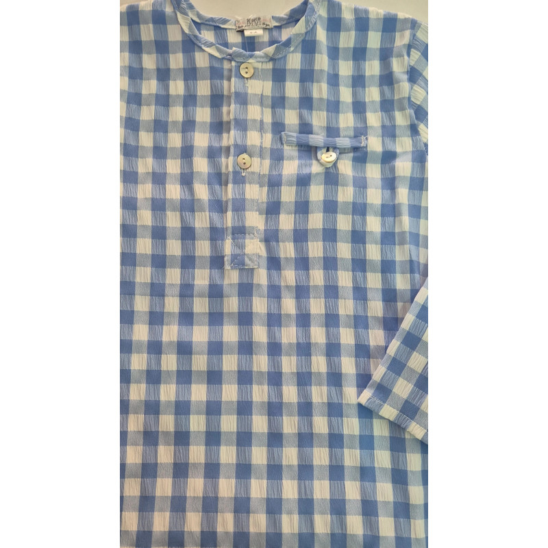 Camisa de niño infantil bambula vichy