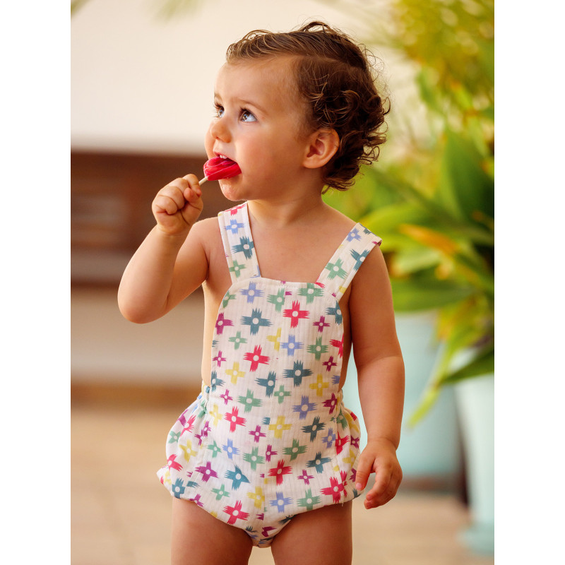Peto de bebé estampado multicolor