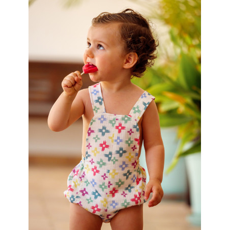 Peto de bebé estampado multicolor