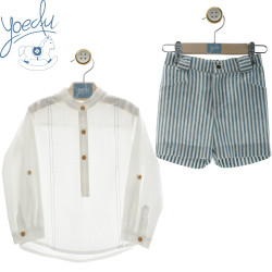 Conjunto infantil de niño con pantalón vermuda Familia Damas 2