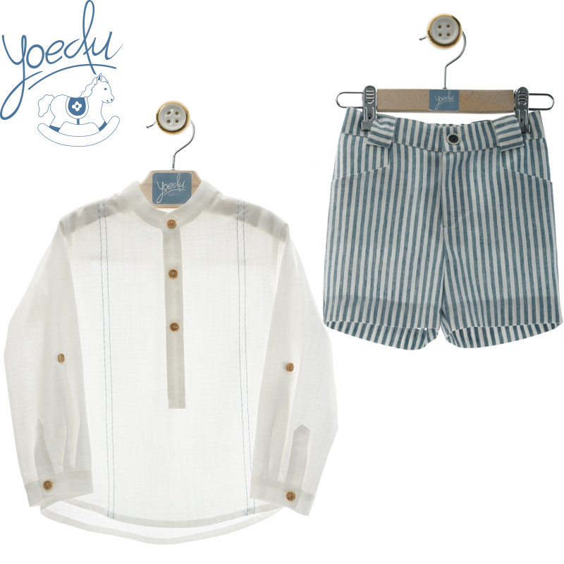 Conjunto infantil de niño con pantalón vermuda Familia Damas