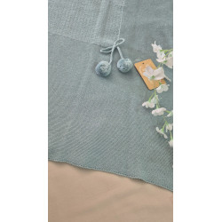 Toquilla de punto pompones