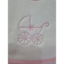 Babero de bebé cuadrado rosa 2