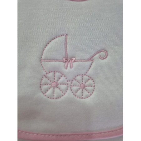 Babero de bebé cuadrado rosa