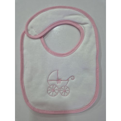 Babero de bebé cuadrado rosa