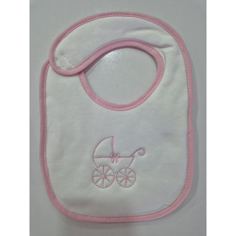 Babero de bebé cuadrado rosa