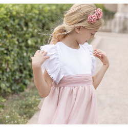 Vestido Infantil de ceremonia rosa empolvado