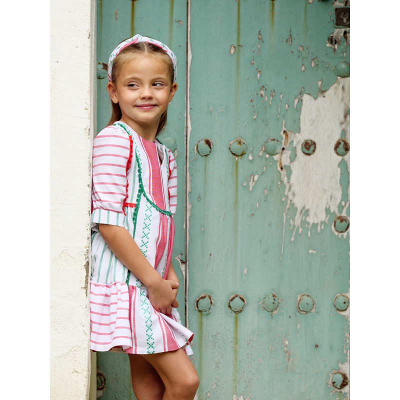 Vestido infantil rayas