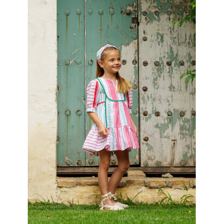 Vestido infantil rayas