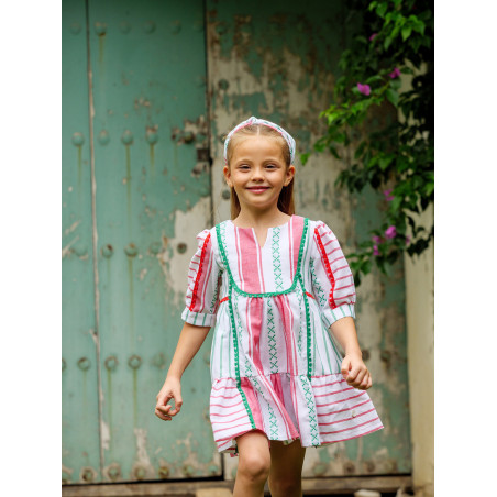 Vestido infantil rayas
