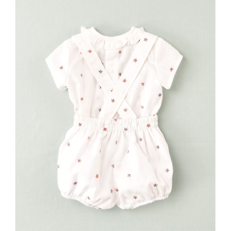 Conjunto de peto y blusa estrellas