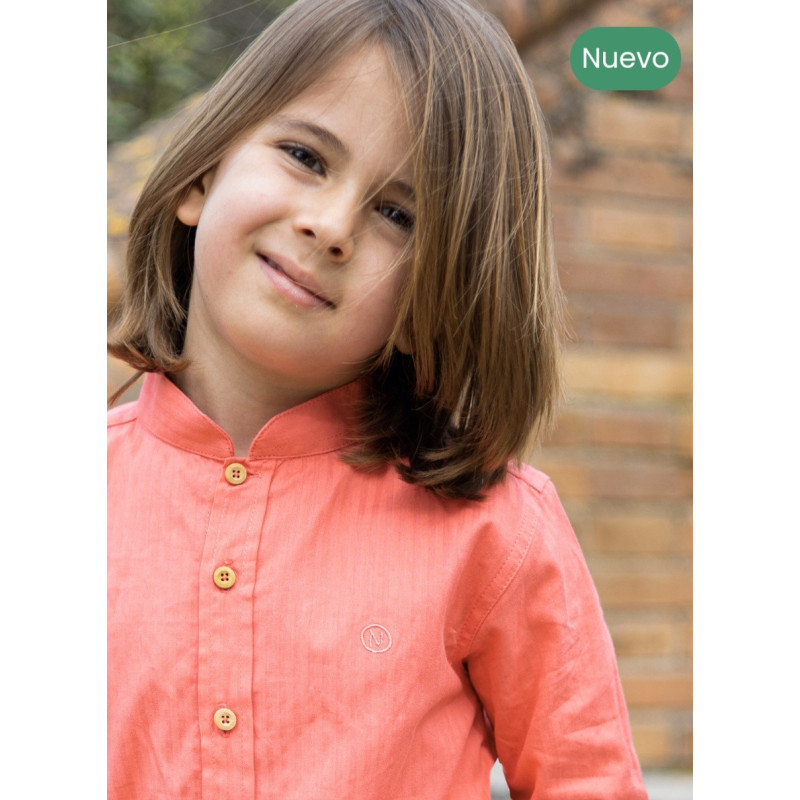 Camisa coral de rayas