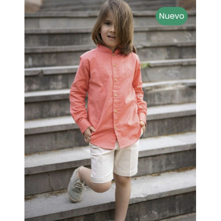 Camisa coral de rayas
