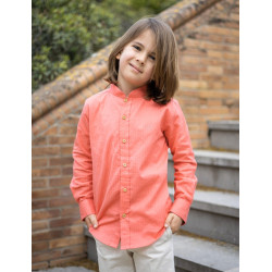 Camisa coral de rayas