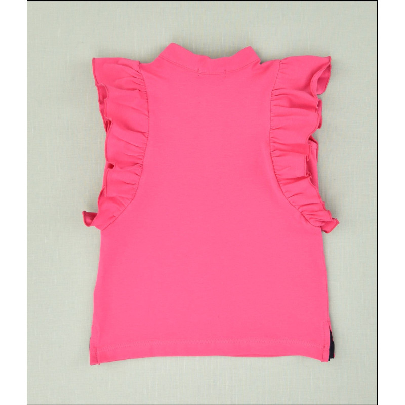 Polo de niña con cuello tirilla