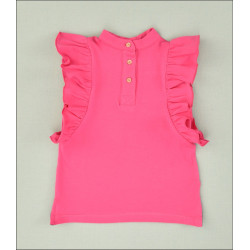 Polo de niña con cuello tirilla