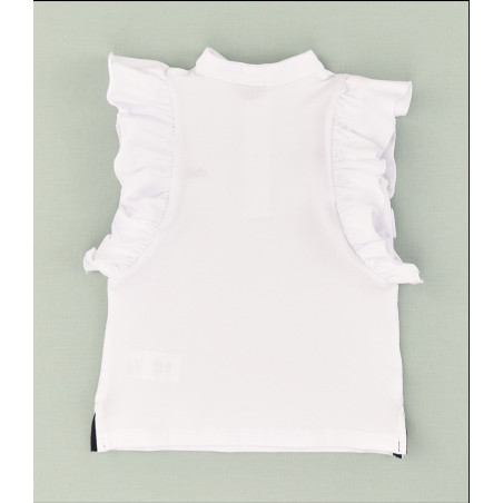 Polo de niña con cuello tirilla