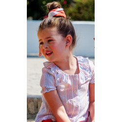 Blusa infantil de niña multicolor de manga corta
