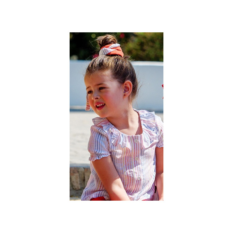 Blusa infantil de niña multicolor de manga corta
