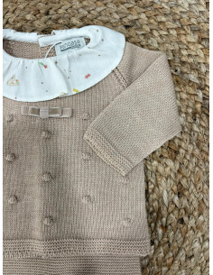 Conjunto de jubón y polaina pato y flores 2