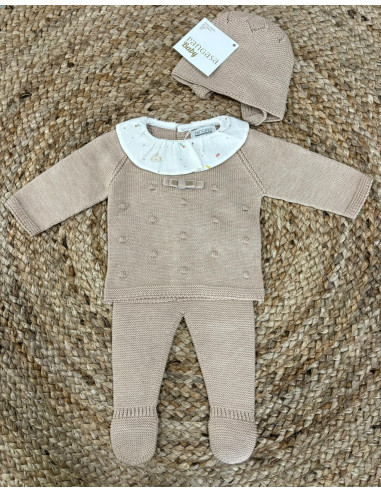 Conjunto de jubón y polaina pato y flores