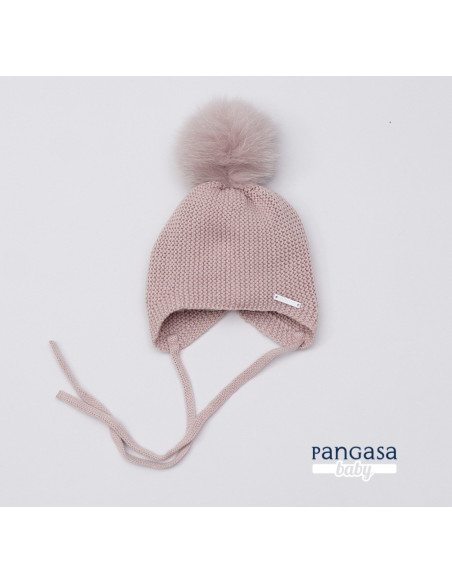 Gorro orejero pompón pelo sintético