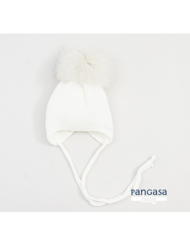 Gorro orejero pompón pelo sintético