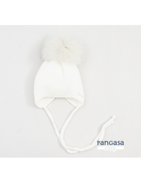 Gorro orejero pompón pelo sintético