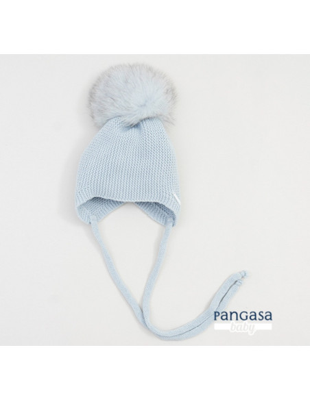 Gorro orejero pompón pelo sintético