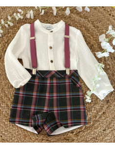 Conjunto bebe con tirantes familia Cachemira