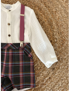 Conjunto bebe con tirantes familia Cachemira 2