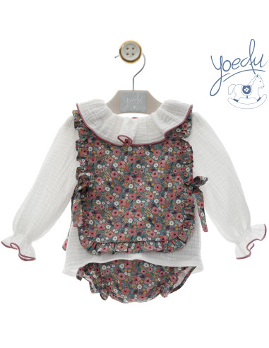 Conjunto bebe niña 3 piezas familia Cachemira