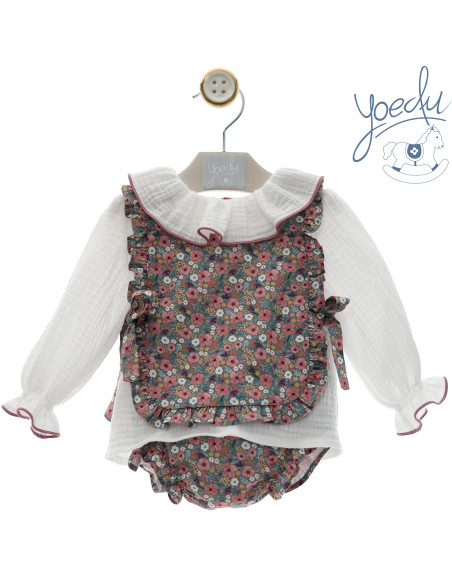 Conjunto bebe niña 3 piezas familia Cachemira