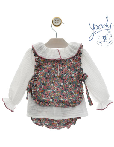 Conjunto bebe niña 3 piezas familia Cachemira