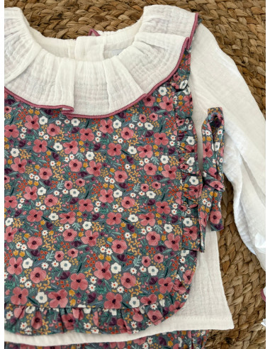 Conjunto bebe niña 3 piezas familia Cachemira