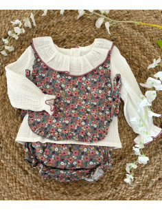 Conjunto bebe niña 3 piezas familia Cachemira