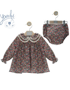 Vestido bebe con braguita familia Cachemira 2