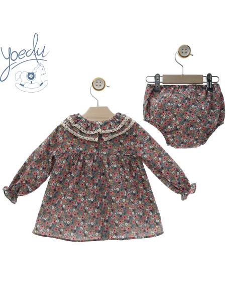 Vestido bebe con braguita familia Cachemira