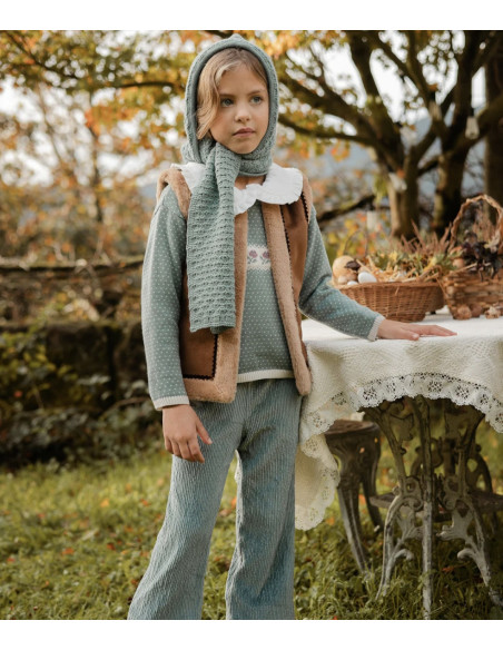 Jersey niña con cuello "Pompón"