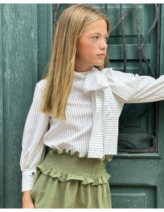 Conjunto blusa lazada y falda 2