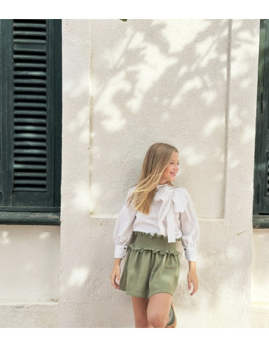 Conjunto blusa lazada y falda