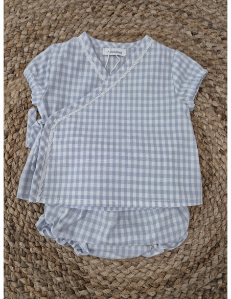 Conjunto estampado vichy cruzado