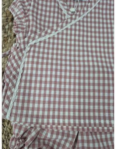 Conjunto estampado vichy cruzado